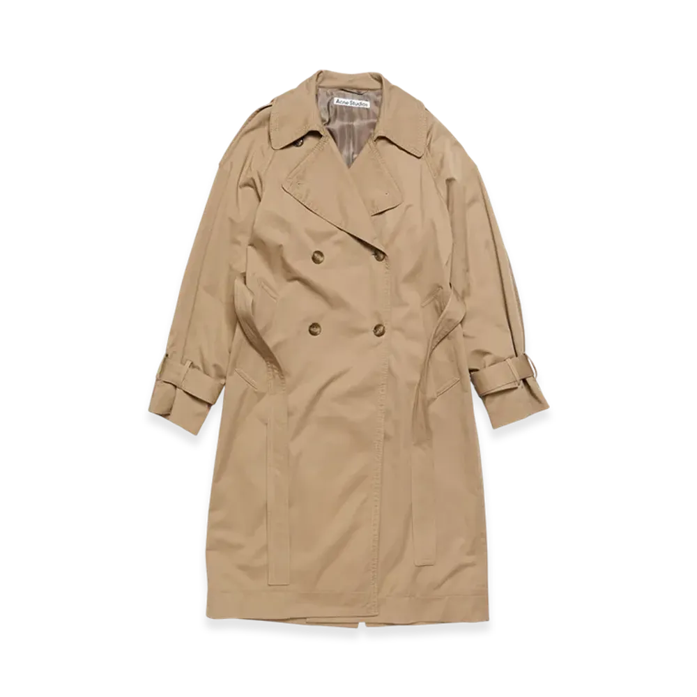 Acne Studios Double Breasted Trench Coat "Cold Beige"