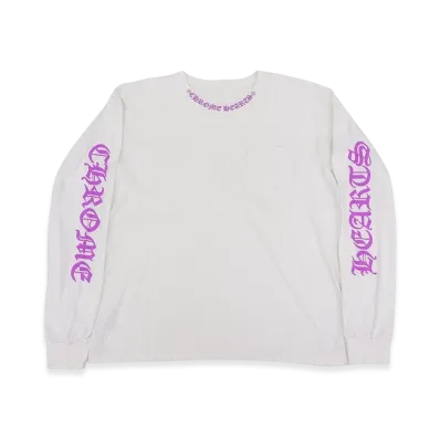 Chrome Hearts Neck Logo Long Sleeve Pocket T-Shirt "White"