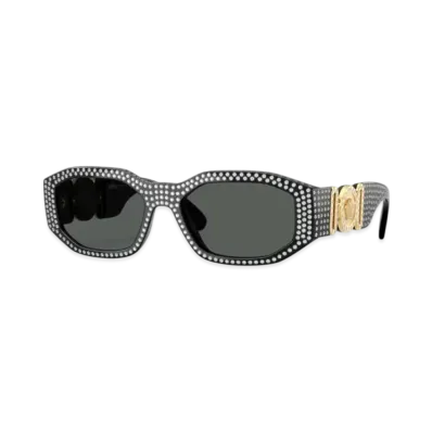 Versace Crystal Medusa Biggie Sunglasses "Black/Gold"
