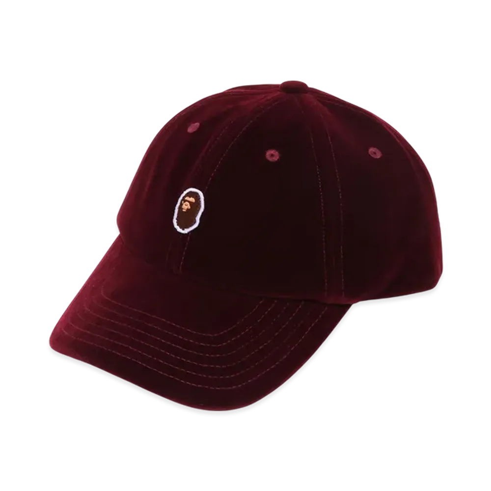 A BATHING APE One Point Panel Cap "Burgundy"