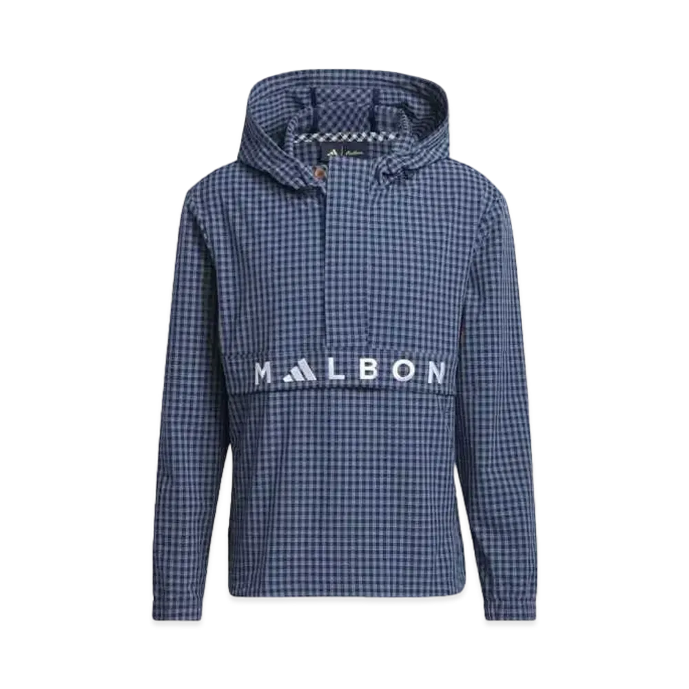 adidas x Malbon Golf Gingham Check Anorak Hoodie "College Navy"