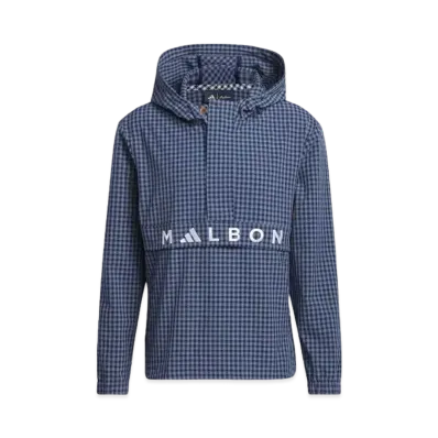 adidas x Malbon Golf Gingham Check Anorak Hoodie "College Navy"