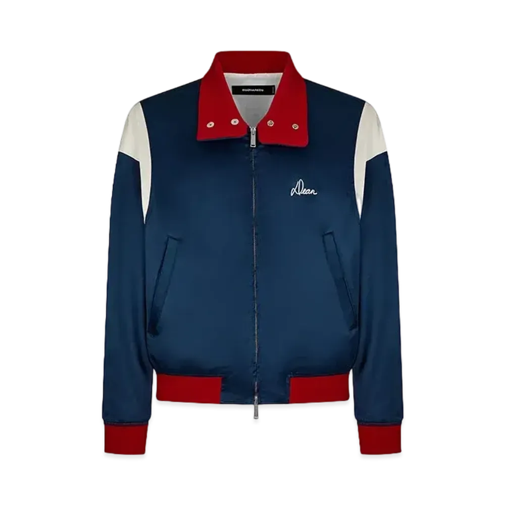 Dsquared2 Owling Satin Bomber "Navy"