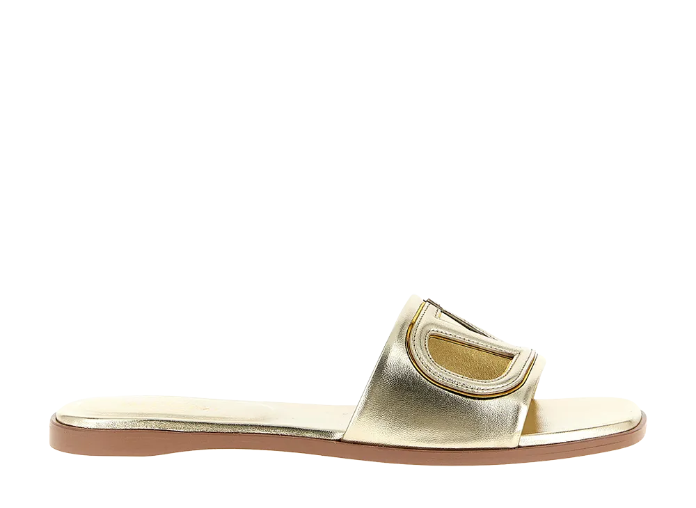 Valentino Garavani Women's Vlogo Signature Slides "Gold"