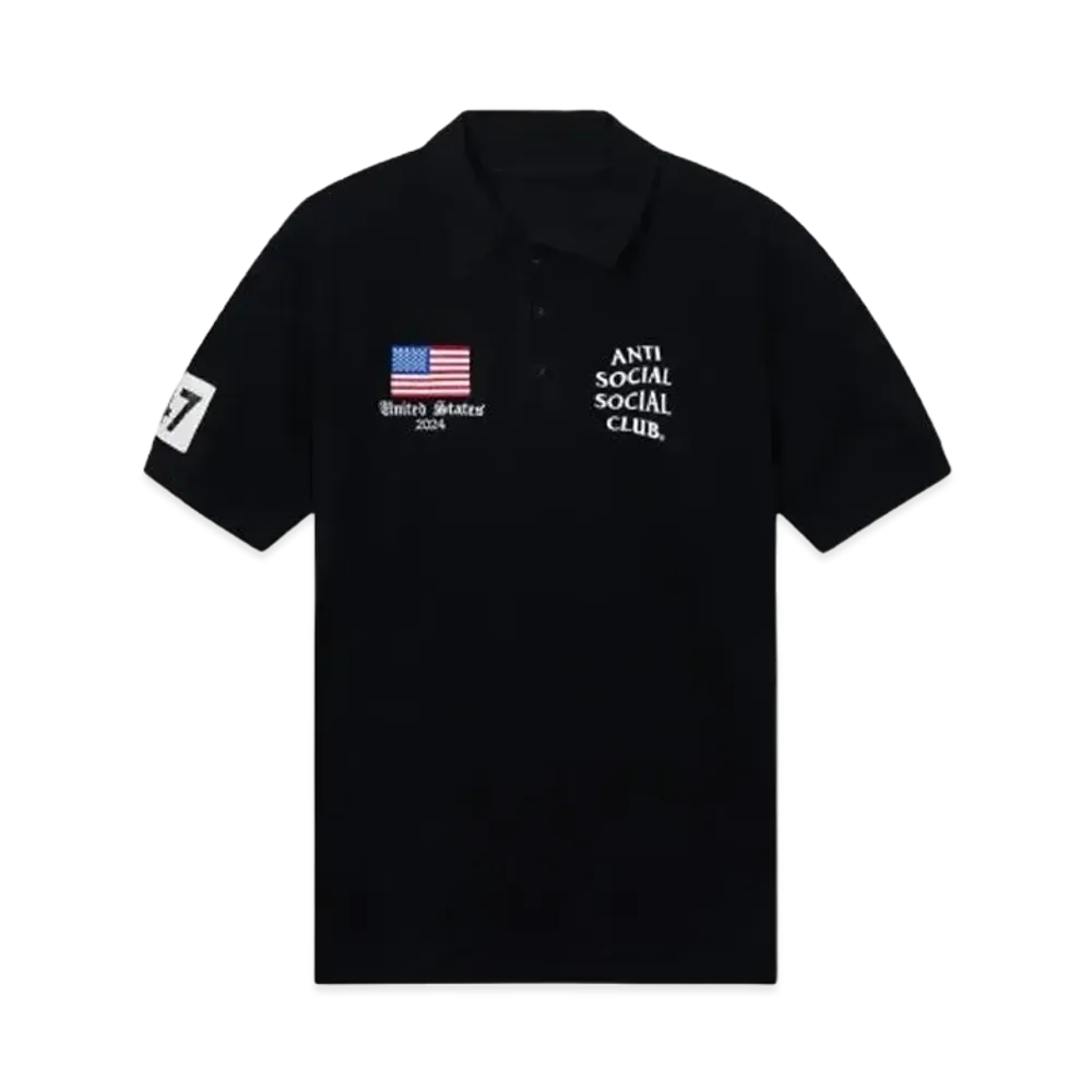 ANTI SOCIAL SOCIAL CLUB PARIS 2024 CAPSULE USA Polo "Black"