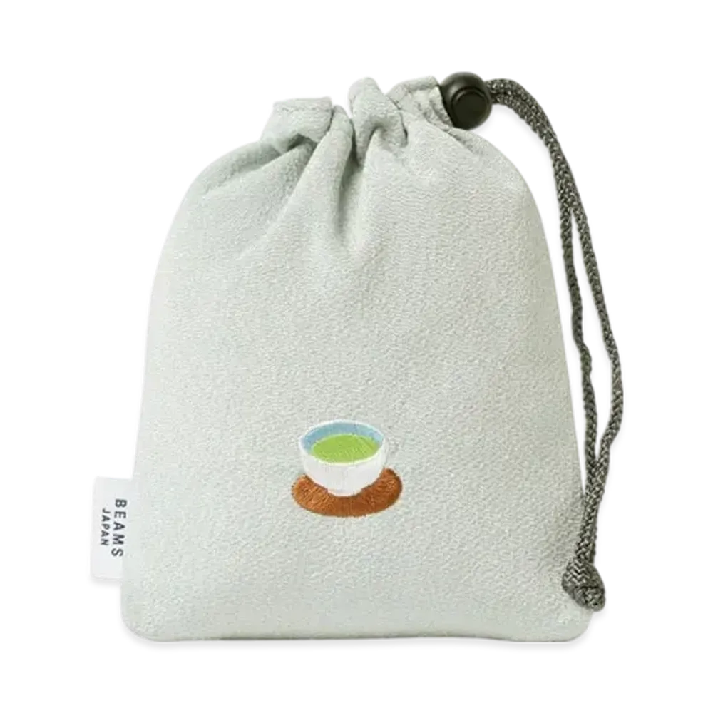 BEAMS Wagashi Embroidery Purse "Maccha"