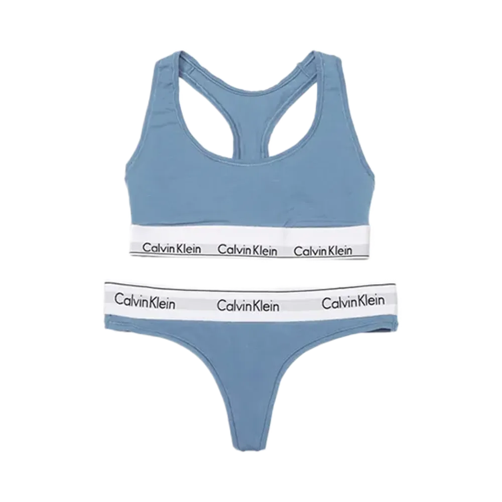 Calvin Klein Modern Cotton Bra/Shorts Set "Iceland Blue"