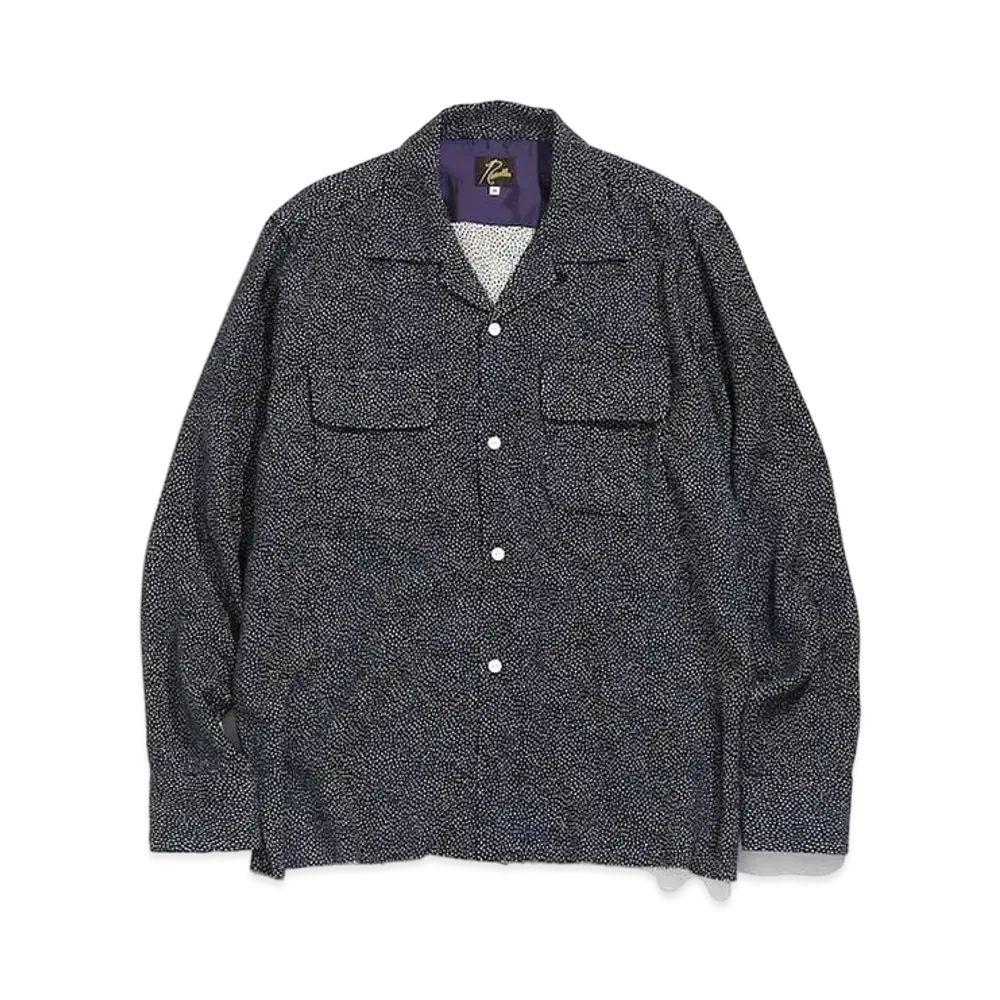 Needles C.O.B. CLASSIC SHIRT - R/AC DOTS MOLE JQ. "Navy"