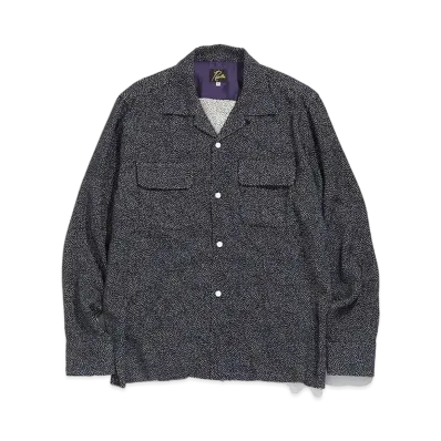 Needles C.O.B. CLASSIC SHIRT - R/AC DOTS MOLE JQ. "Navy"