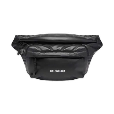 BALENCIAGA Puffy Beltpack "Black"