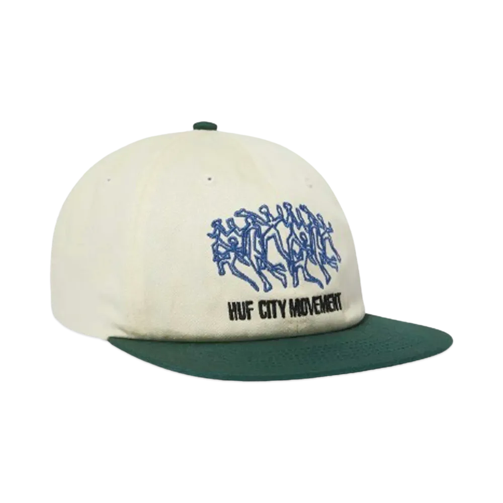 HUF Fall 24 Movement 6 Panel Snapback "Linen"