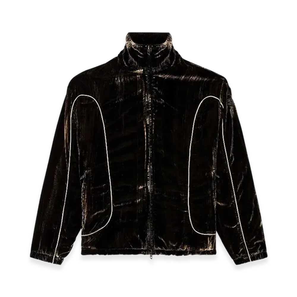 Diesel J-Hay Track Jacket In Treated Velvet "Black"