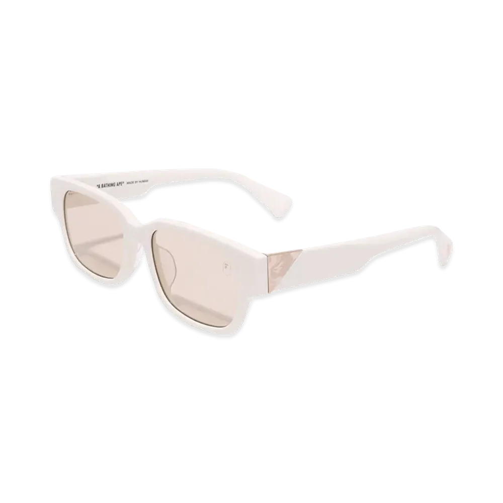 A BATHING APE Sunglasses #8 "White"