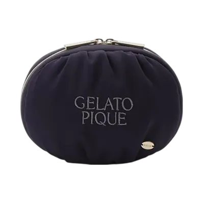 GELATO PIQUE Satin Logo Pouch "Navy"