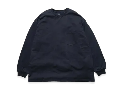 Graphpaper L/S Oversized Pocket Tee "Navy"