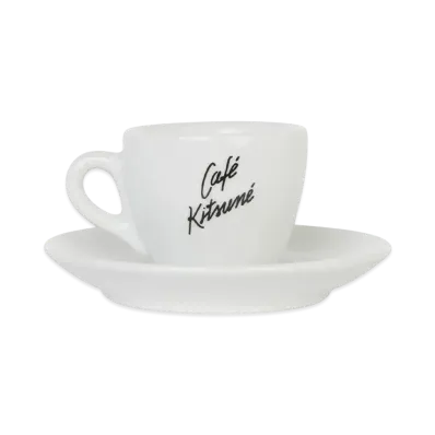 Maison Kitsune Cafe Kitsune Ceramic Cup And Saucer S "White"