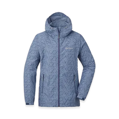 mont-bell Women's O.D. Print Parka "Blue"