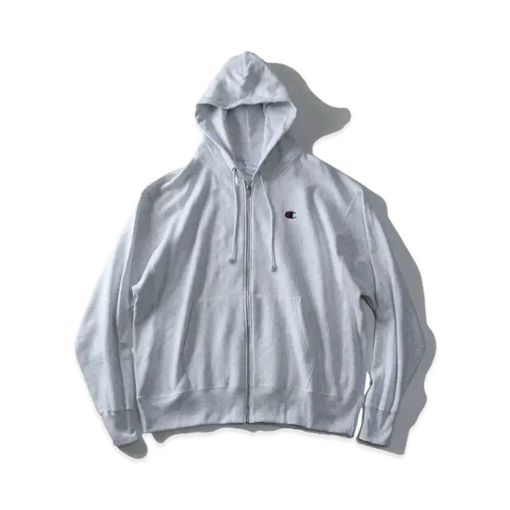 Champion Reverse Weave Heavyweight 12Oz Zip Up Hoodie "Light Grey"