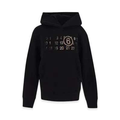 MM6 Maison Margiela Numeric Logo Hooded Sweatshirt "Black"