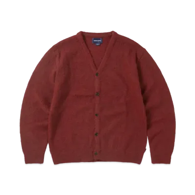 thisisneverthat Hairy Knit Cardigan "Red"