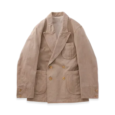 T.T Taiga Takahashi LOT.302 DB Sack Suits "Natural Dyed Walnut Beige"