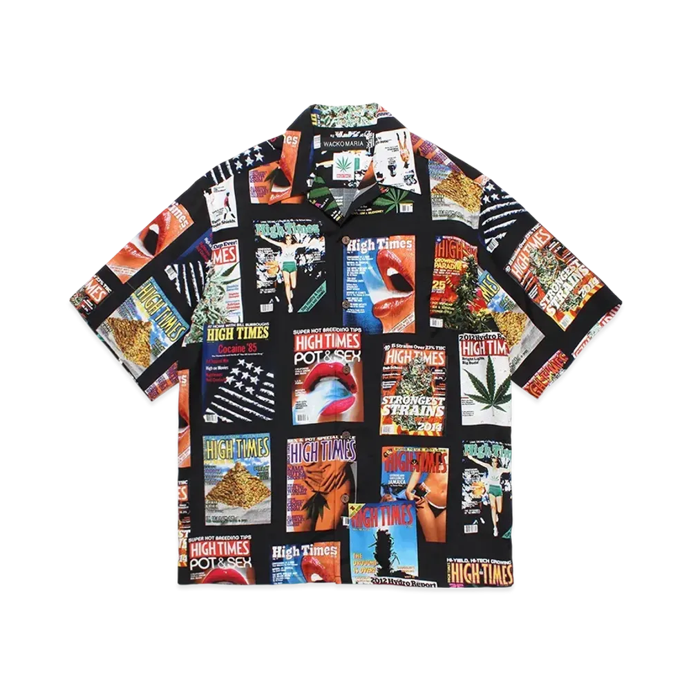 WACKO MARIA x High Times Hawaiian Shirt "Black"