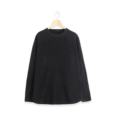 COMOLI Fleece Crew Neck "Black"