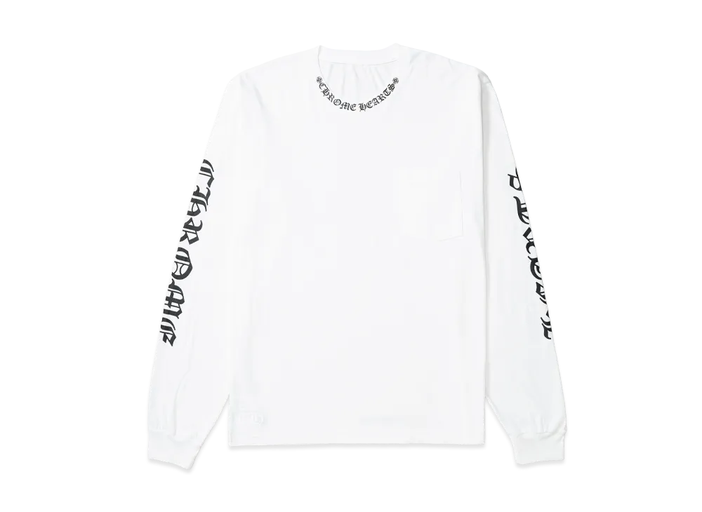Chrome Hearts Neck Logo Pocket L/S Tee "White"