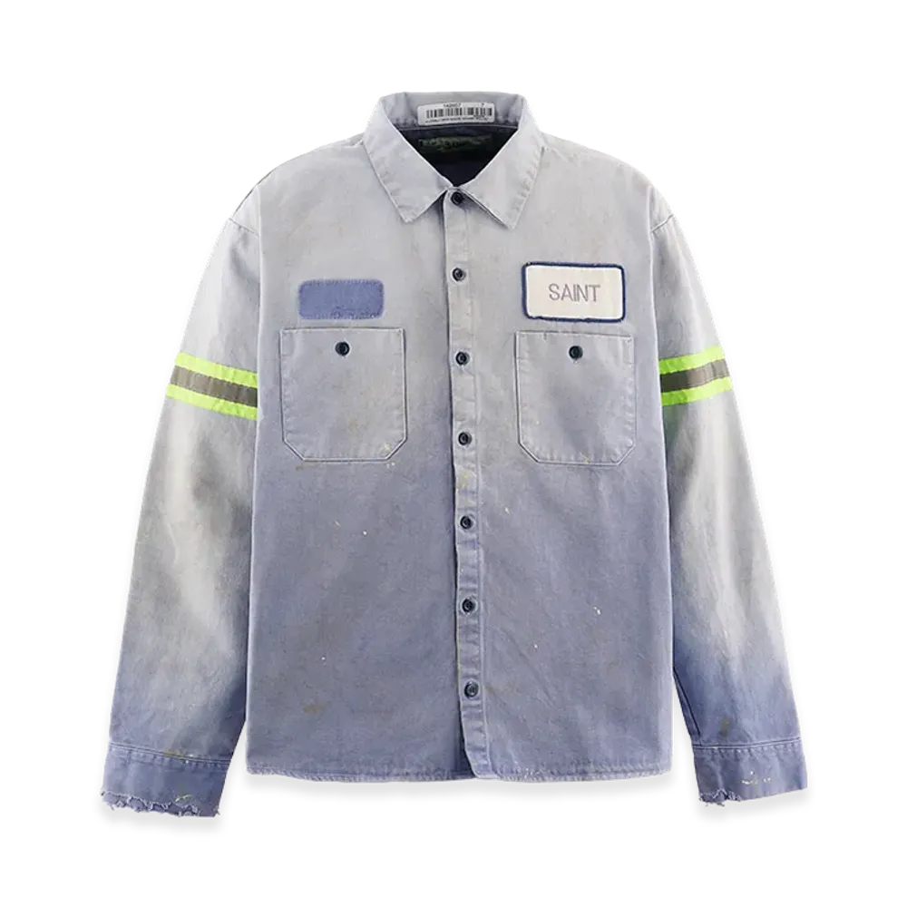 Saint Mxxxxxx Cotton Shirt Line "Navy"