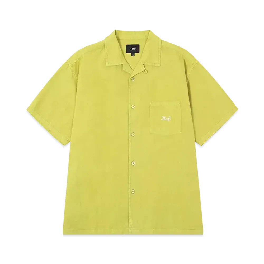 HUF Garden Center Pigment Dyed Camp Shirt "Moss"