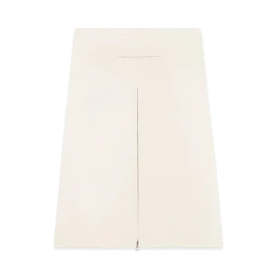 Courreges Tailored Heritage Crepe Midi Skirt "Natural Beige"
