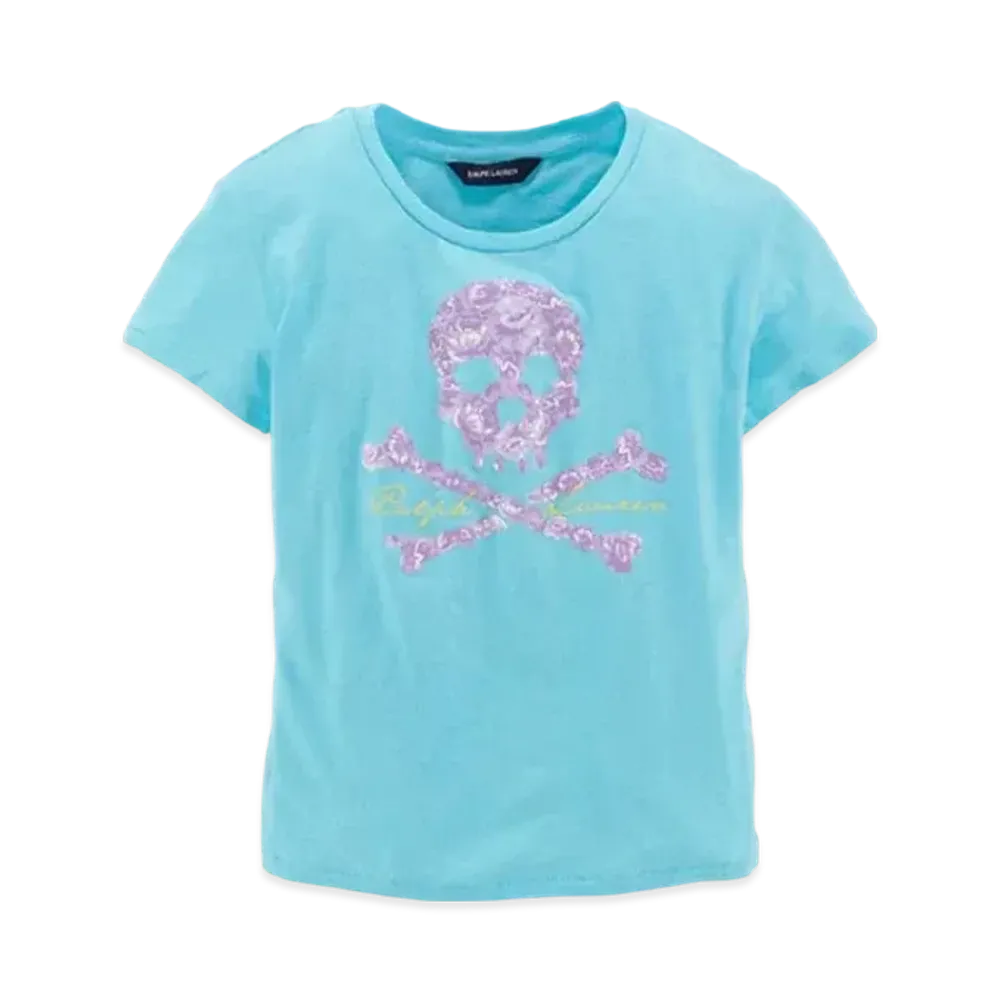 Polo Ralph Lauren Kids Solid Cotton Skull Top "Blue"