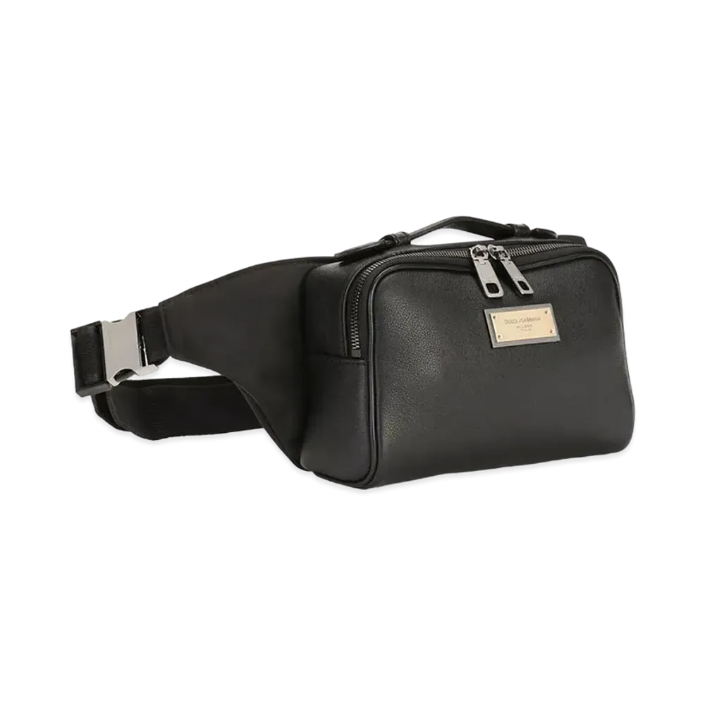 Dolce&Gabbana Waist Pouch Grain Calfskin "Black"