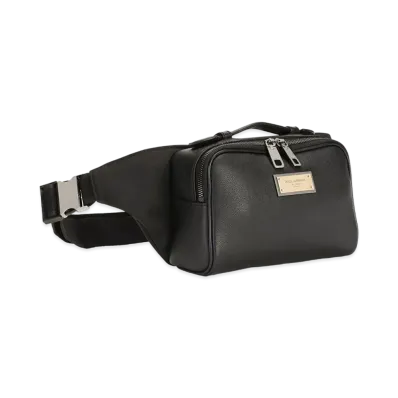 Dolce&Gabbana Waist Pouch Grain Calfskin "Black"