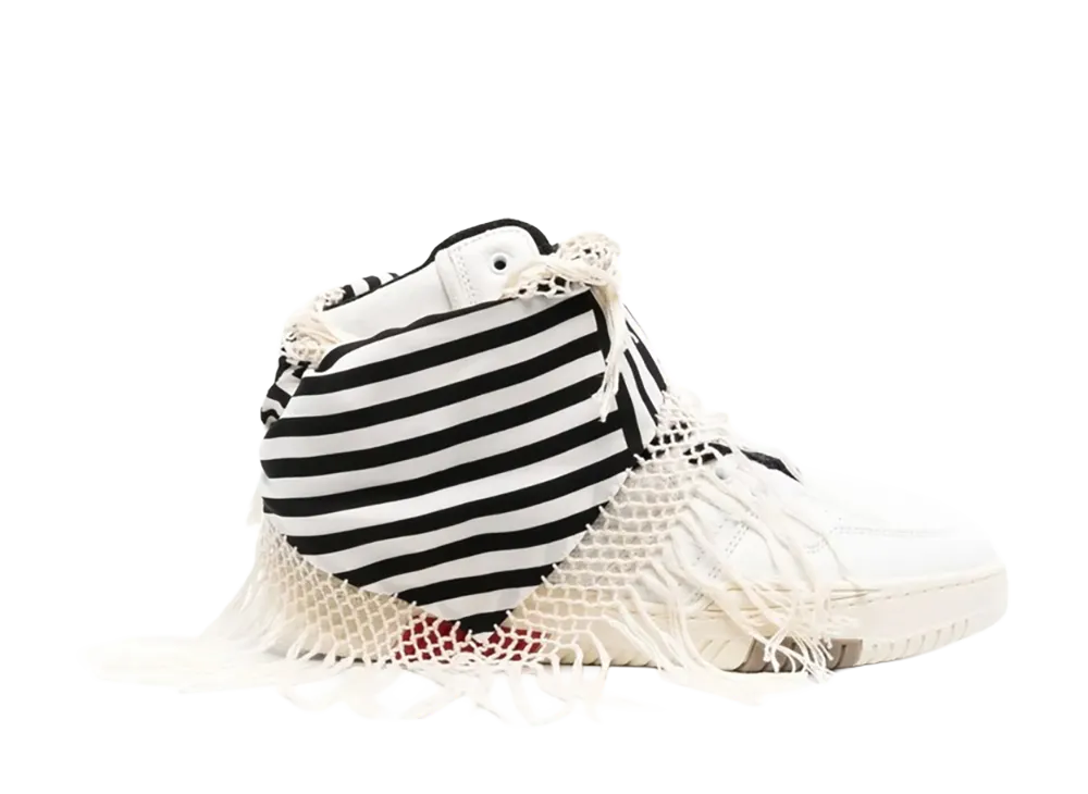Saint Laurent Smith Stripe Bandana High-Top Sneakers "White"