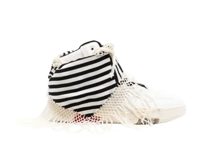 Saint Laurent Smith Stripe Bandana High-Top Sneakers "White"
