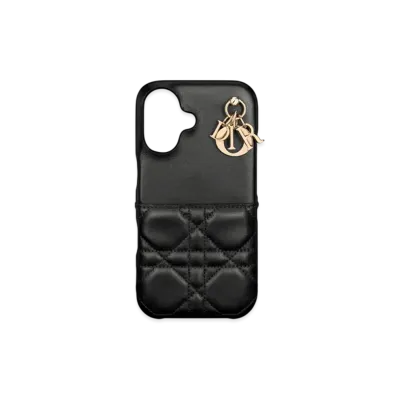Dior Lady Dior iPhone 16 Case Cannage Lambskin "Black"