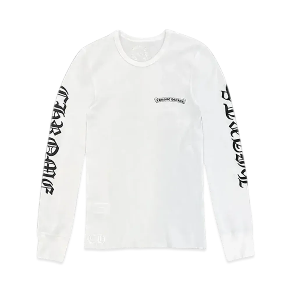 Chrome Hearts Scroll Logo Thermal L/S T-Shirt "White"