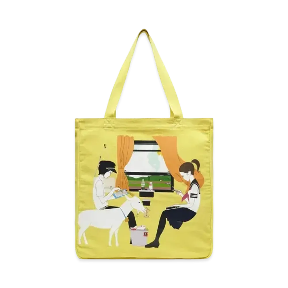 graniph x Yusuke Nakamura Goat Square Tote Bag "Yellow"