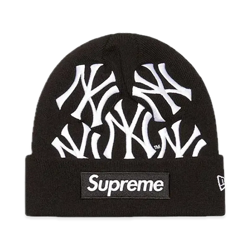 Supreme x New York Yankees x New Era Box Logo Beanie "Black"