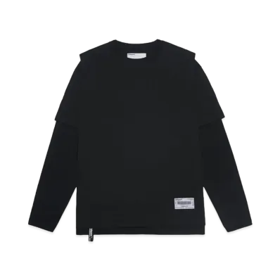Poliquant THE SWITCHING LAYERED L/S TEE "BLACK"