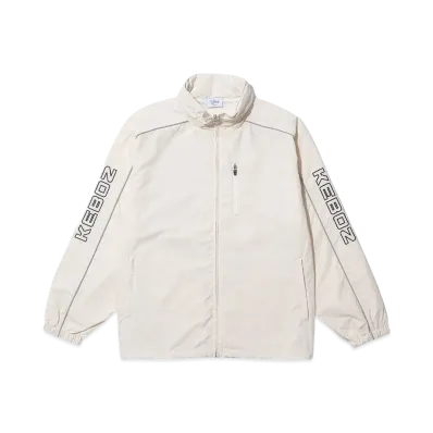 KEBOZ Supplex Nylon KEBOZ Kac Hooded Track Jacket "Off White"