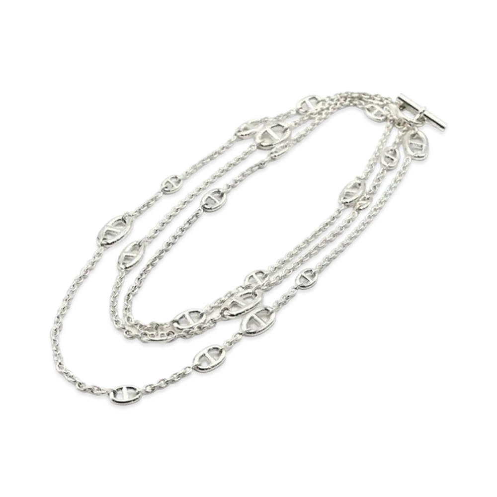 Hermes Chaine D'ancre Farandole Necklace "Silver"