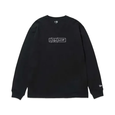 NEW ERA Yohji Yamamoto FW21 BOX LOGO LONG SLEEVE COTTON T-SHIRT "Black"