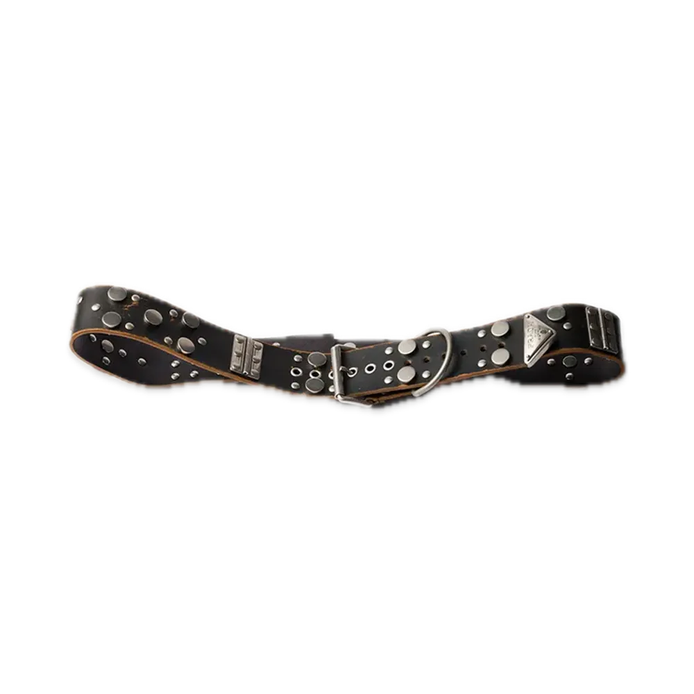 PRADA Studded Leather Belt "Black"