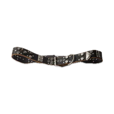 PRADA Studded Leather Belt "Black"