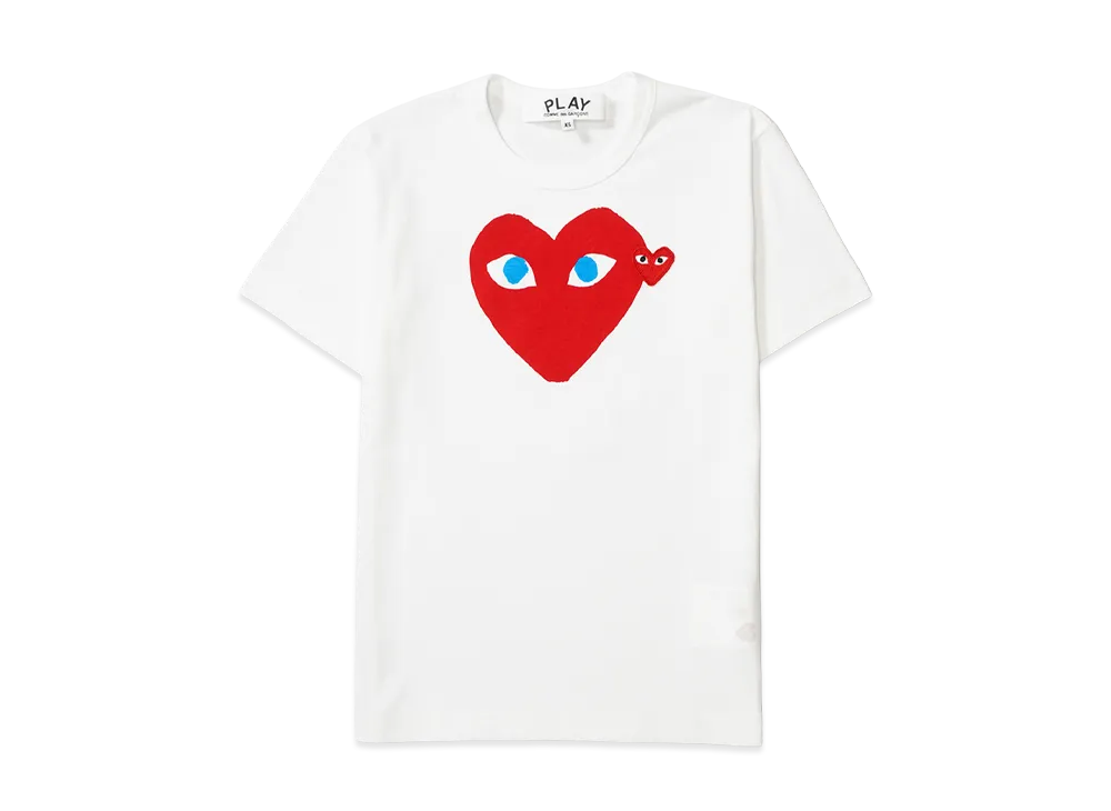 COMME des GARCONS PLAY CDG T-Shirt With Blue Eyes "White"