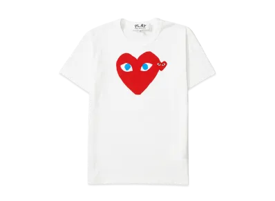 COMME des GARCONS PLAY CDG T-Shirt With Blue Eyes "White"