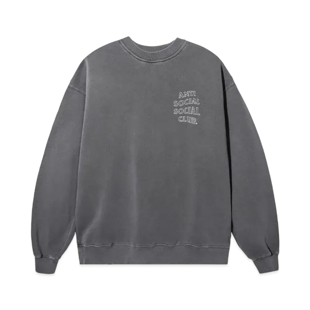 ANTI SOCIAL SOCIAL CLUB Major #1 Tear Into Silence Collegiate Vintage Crew "Faded Grey"