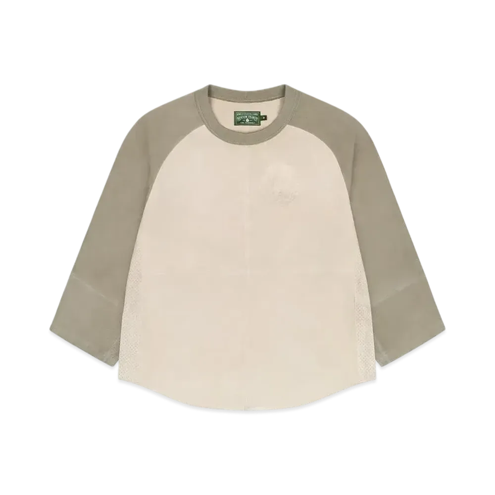 DENIM TEARS Leather Denim Tears University Baseball Shirt "White"